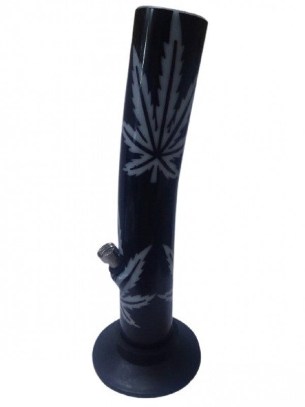 Bend shape acrylic smoking bong
White leaf design waterpipe