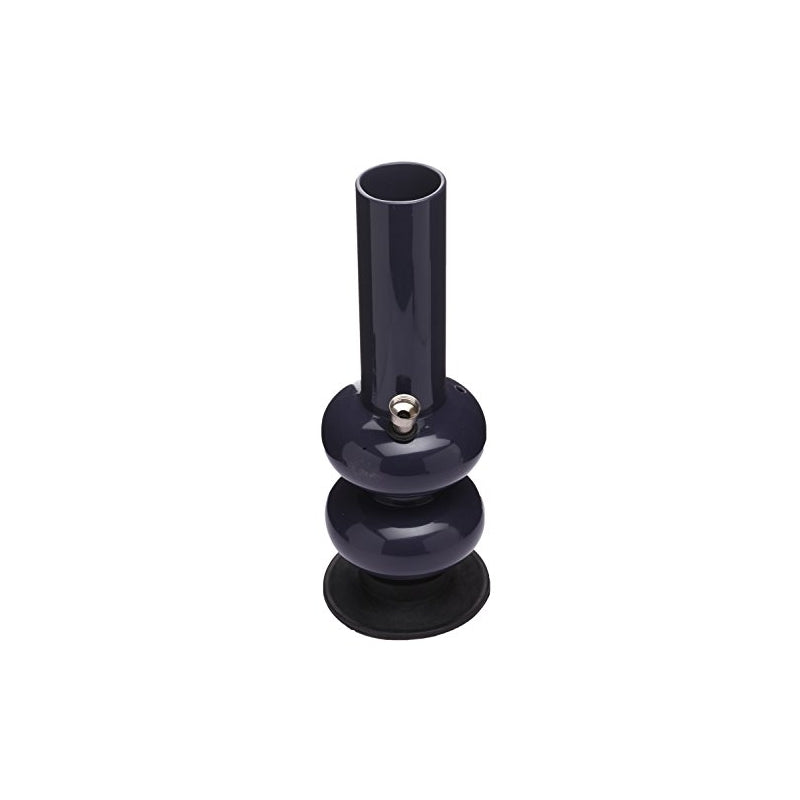 Moksha 16 inch tall black double bulb acrylic bong