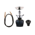 Black glass hookah with ceramic bowl
