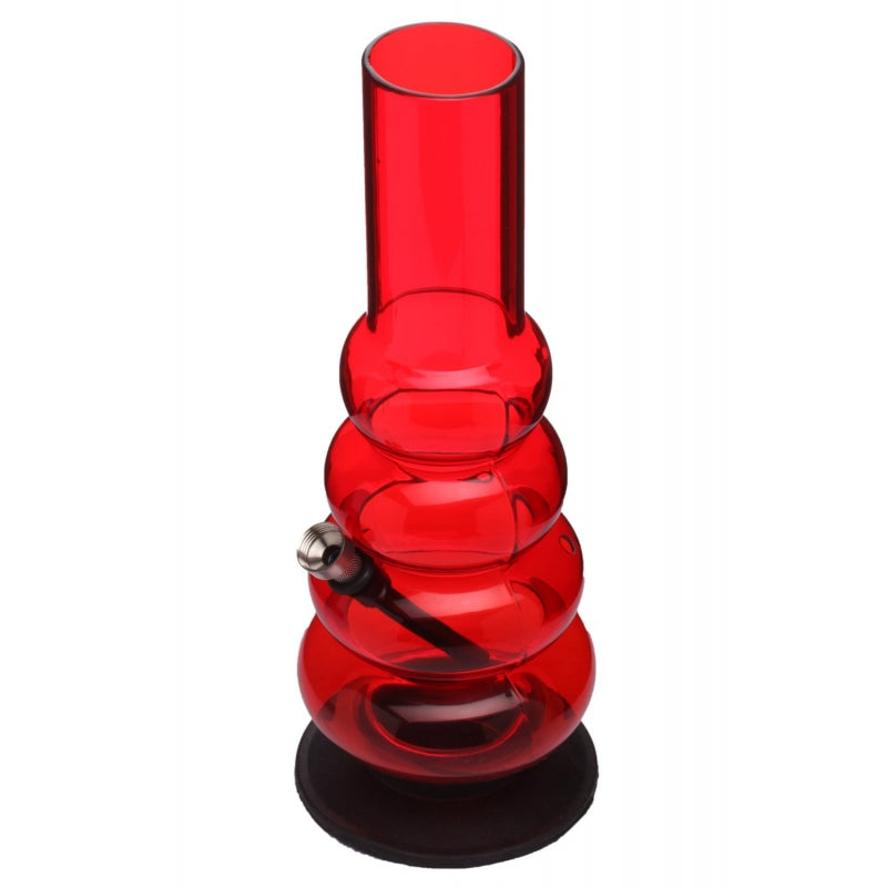 Moksha 4-bulb acrylic bong
Transparent red waterpipe bong