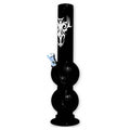 Moksha black acrylic water bong
Double bulb smoking bong 12 inch
30cm acrylic bong black