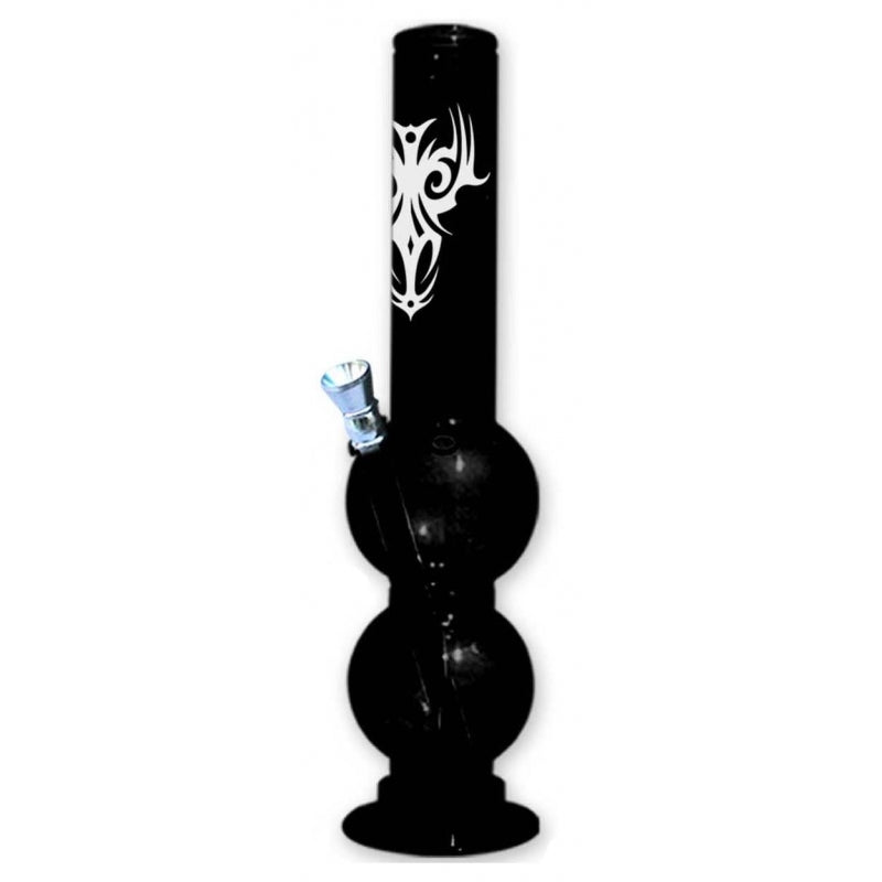 Moksha black acrylic water bong
Double bulb smoking bong 12 inch
30cm acrylic bong black