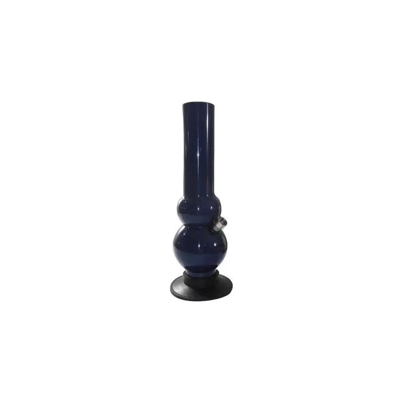 Moksha 12 inch tall double bulb acrylic water pipe bong. (opaque black) Moksha Bongs