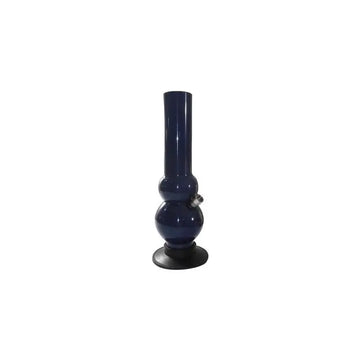 Moksha 12 inch tall double bulb acrylic water pipe bong. (opaque black) Moksha Bongs