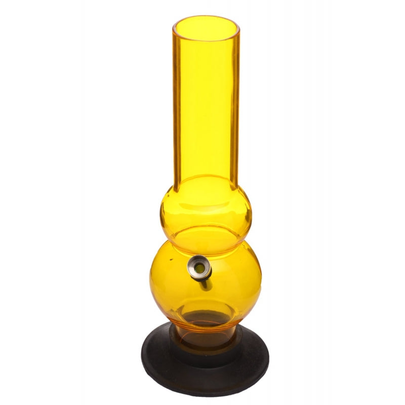 12 inch acrylic bong
double bulb water pipe
transparent yellow smoking bong
