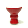Ceramic bowl hookah in vibrant red by Moksha