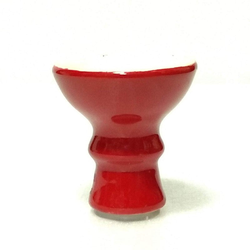 Ceramic bowl hookah in vibrant red by Moksha