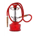 Moksha 12 inch red silver glass hookah