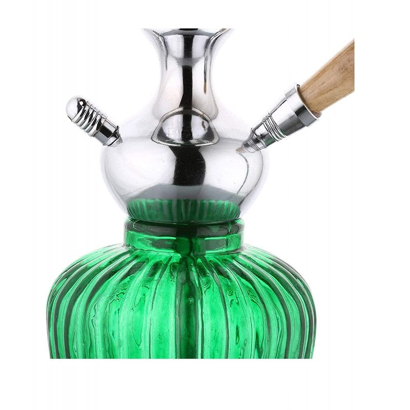 Compact glass hookah with ash catcher