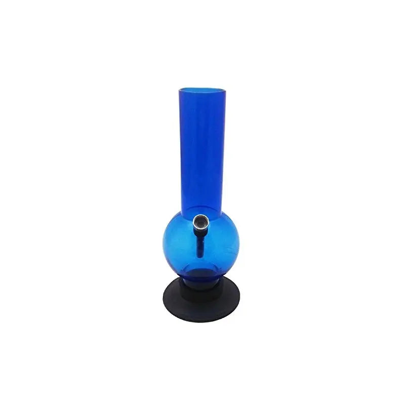 Moksha single bulb acrylic bong
Transparent blue water pipe
12 inch acrylic bong