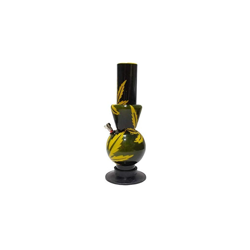 Moksha 12'' tall acrylic ice water bong (opaque yellow)