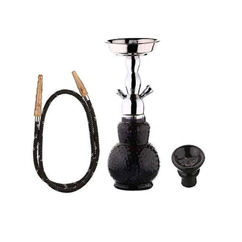 Glass hookah with ceramic bowl