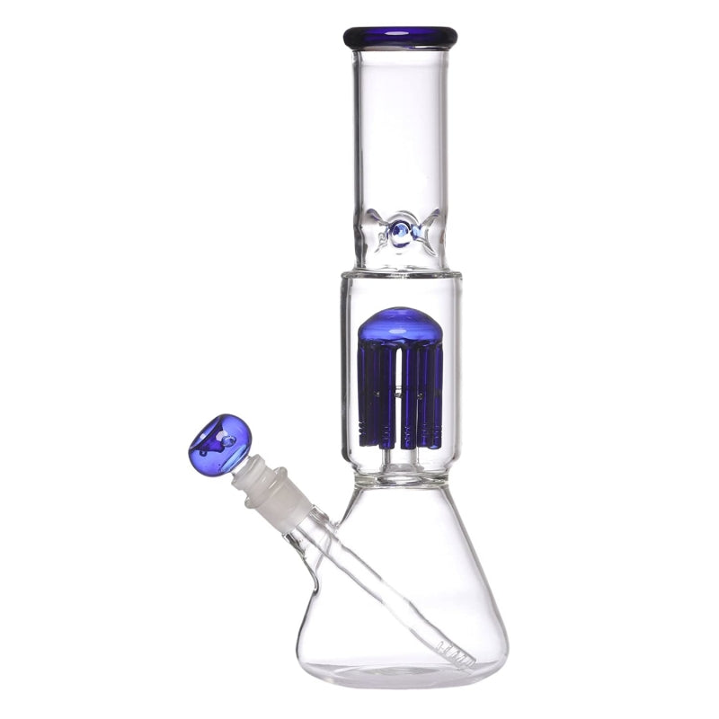 Moksha 14 inch 9 arm tree percolator glass ice bong pipe hookah (35cm, blue) Moksha Bongs