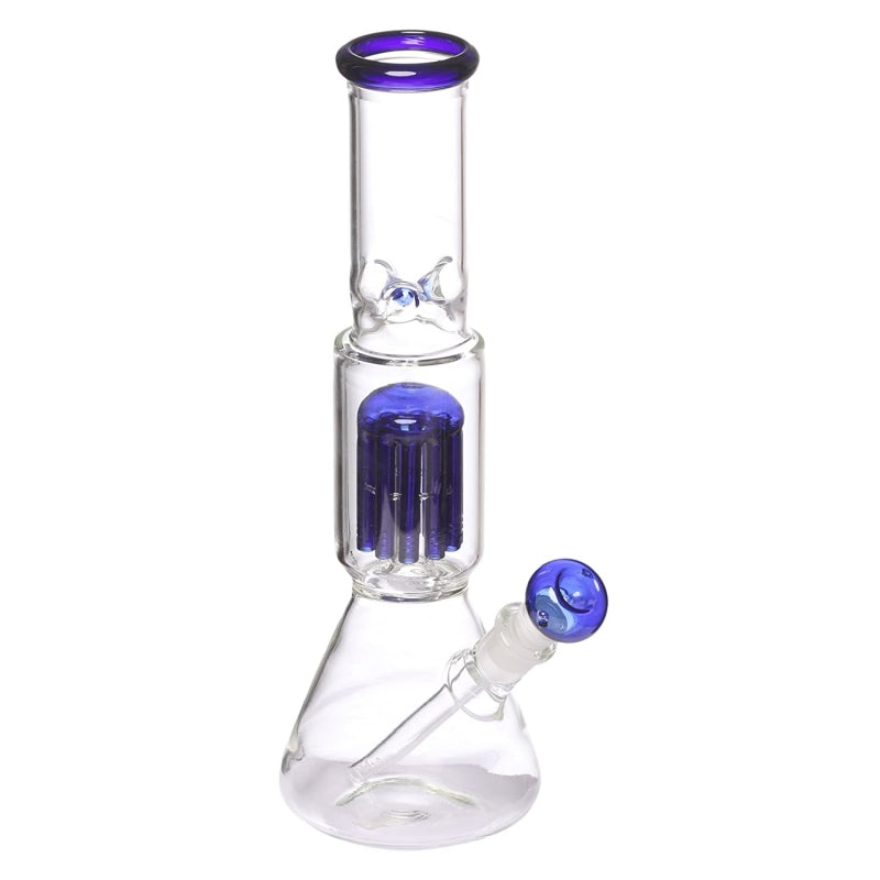 Moksha 14 inch 9 arm tree percolator glass ice bong pipe hookah (35cm, blue) Moksha Bongs