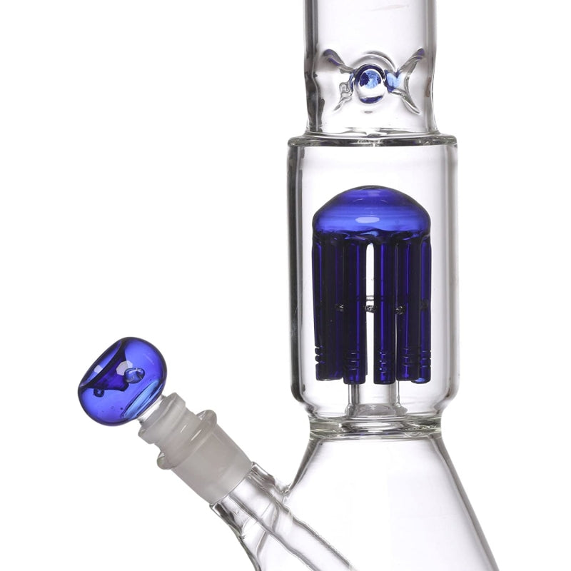 Moksha 14 inch 9 arm tree percolator glass ice bong pipe hookah (35cm, blue) Moksha Bongs