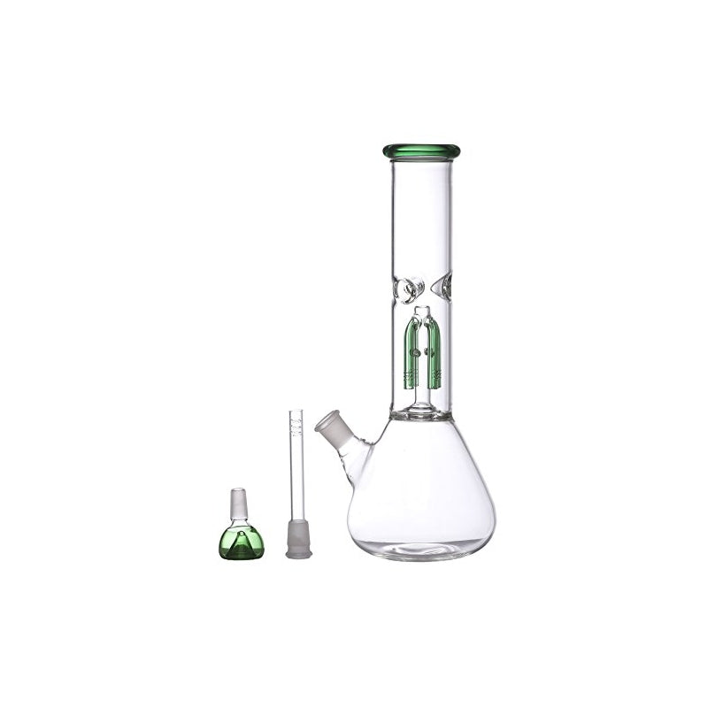 Glass oval bulb ice bong with shooter