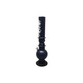 moksha 14 inch black single bulb acrylic bong front view