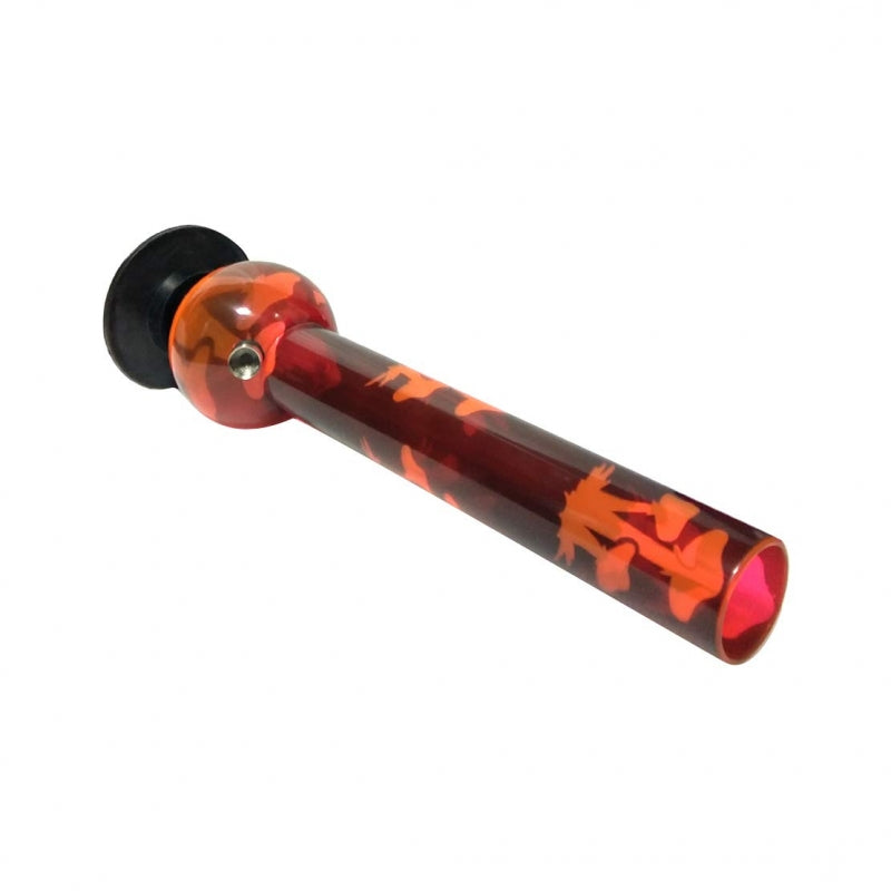 Moksha 16" Acrylic Hookah Bong with Mushroom Print (40cm, Orange)