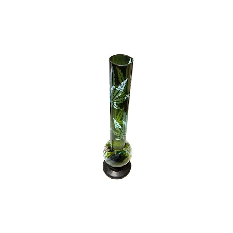 Moksha 16 inch acrylic leaf bong, smoking water pipe ( 40cm, clear leaf )