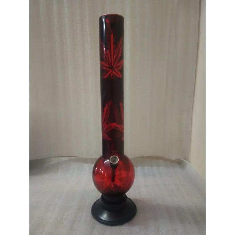 moksha 16 inch transparent red acrylic bong