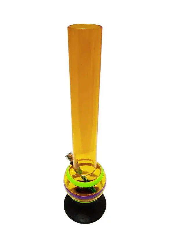 bright yellow acrylic bong side angle