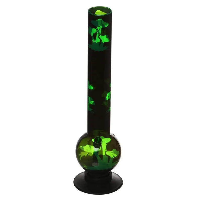 moksha 16 inch green mushroom acrylic bong