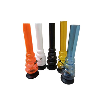 Moksha 16" 4-Bulb Acrylic Waterpipe Bong (40cm, Assorted Colors)
