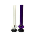 side view of slim neck disc bulb acrylic bong