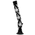 moksha 16 inch leaf print black and white acrylic bong