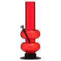 moksha 16 inch double bubble red acrylic bong