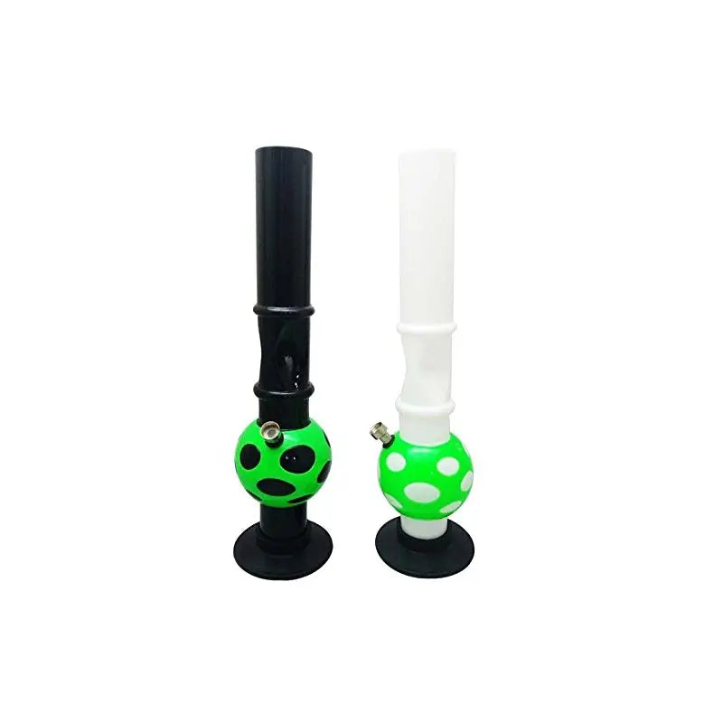 Side view of Moksha milky white acrylic ice bong with removable bowl