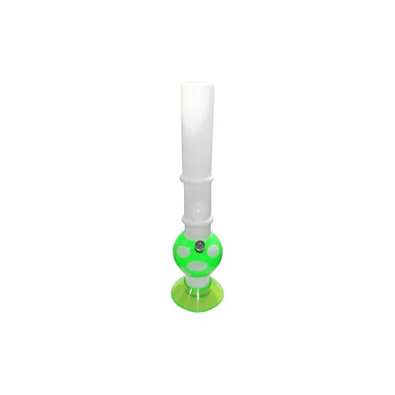 Moksha 16 inch milky white double acrylic ice bong front view