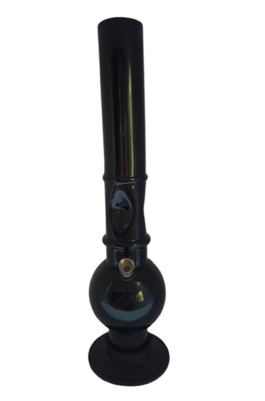 Moksha 16" Opaque Black Acrylic Ice Waterpipe Bong (5cm Tube)