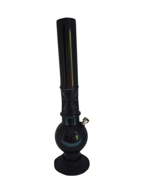 Moksha 16" Opaque Black Acrylic Ice Waterpipe Bong (5cm Tube)