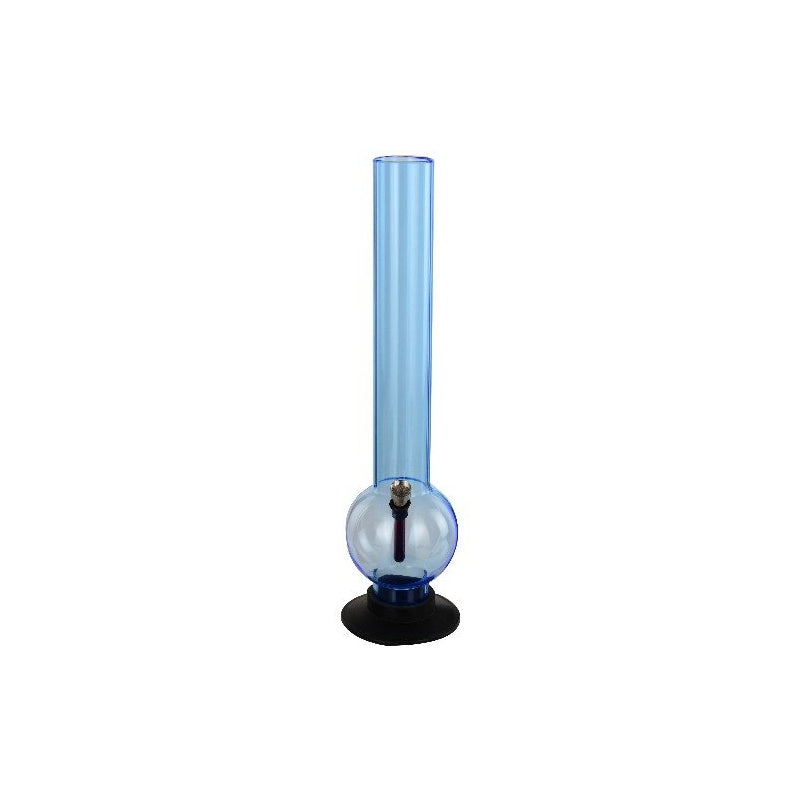 Moksha 16 inch tall single bulb acrylic water bong. (40 cm, transparent sky blue)