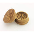 Moksha yellow wooden herb grinder 2.25 inch