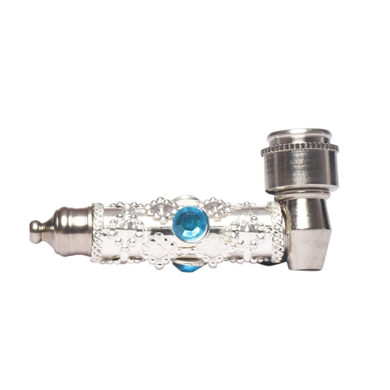 Compact silver smoking pipe