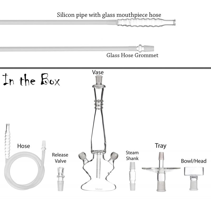 Moksha 26" Borosilicate Glass Hookah | Single/Double Hose Bong Moksha Bongs