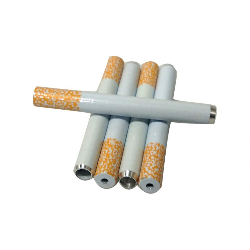 Compact discreet metal smoking pipes
