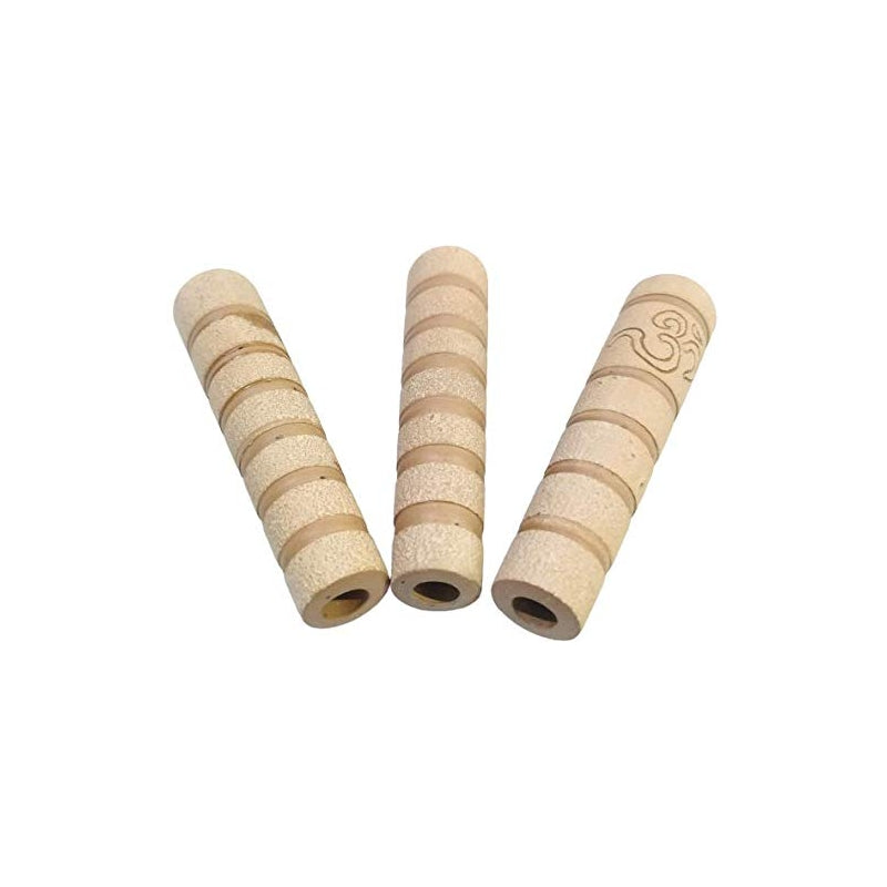 Moksha 4 inch clay smoking chillum pipe (assorted) - 2pc set
