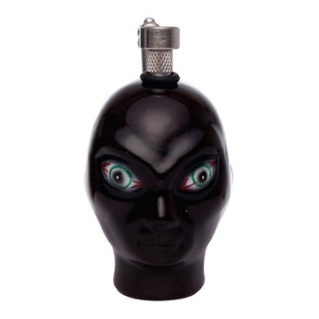 Moksha 5 inch alien faced skull ceramic small bong (dark)