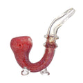 Glass curved pipe with deep bowl