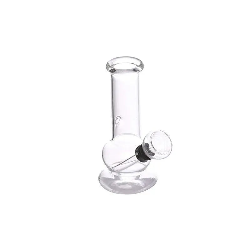 single bulb clear glass bong
