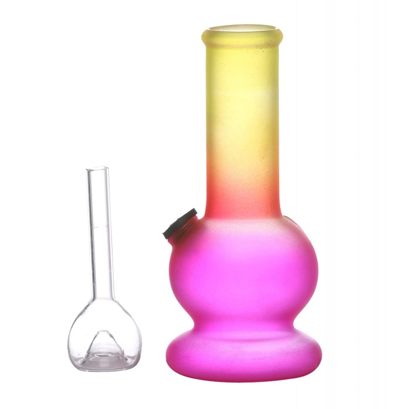 Moksha 5 Inch Glass Smoking Pipe Bong (13cm, Multi Color)