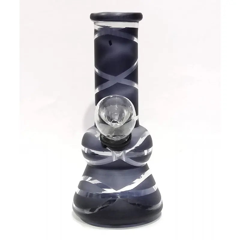 moksha 5 inch mini black glass bong