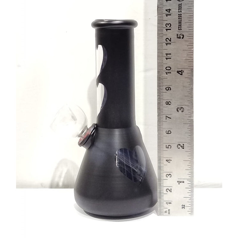 Moksha 5 inch mini glass rolling pipe, portable hookah, smoking pipe (13cm, black)
