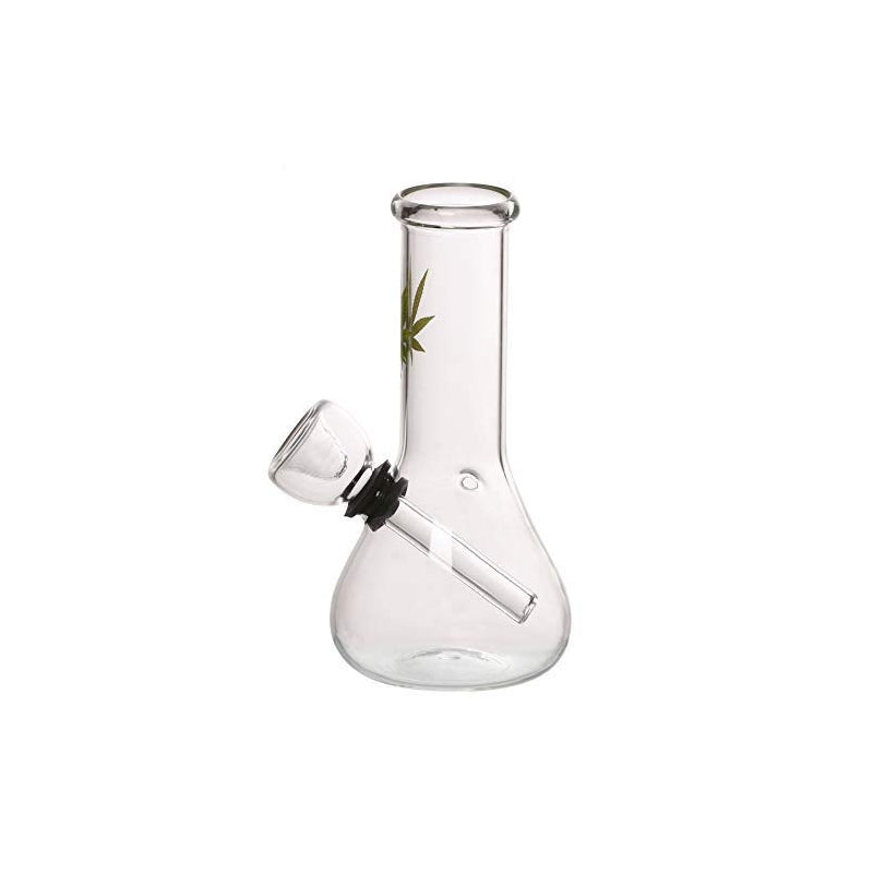 Moksha 5 inch mini glass rolling pipe, portable hookah, smoking pipe (13cm, clear)