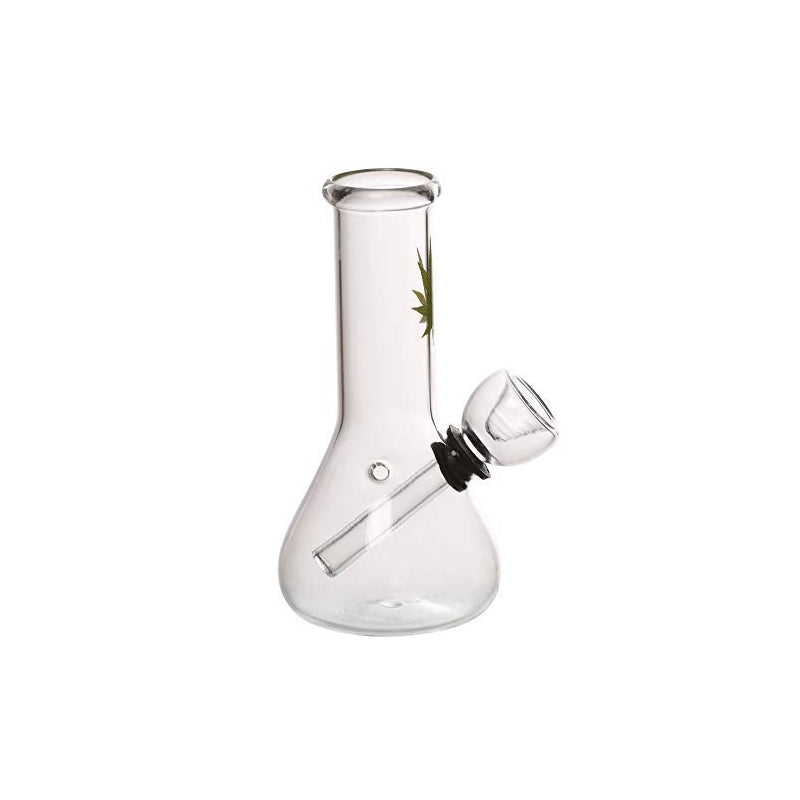 Moksha 5 inch mini glass rolling pipe, portable hookah, smoking pipe (13cm, clear)