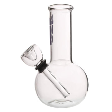 Moksha 5-Inch Mini Glass Water Pipe Bong, Portable Smoking Pipe (13cm, Transparent)