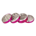 4-part metal herb crusher pink